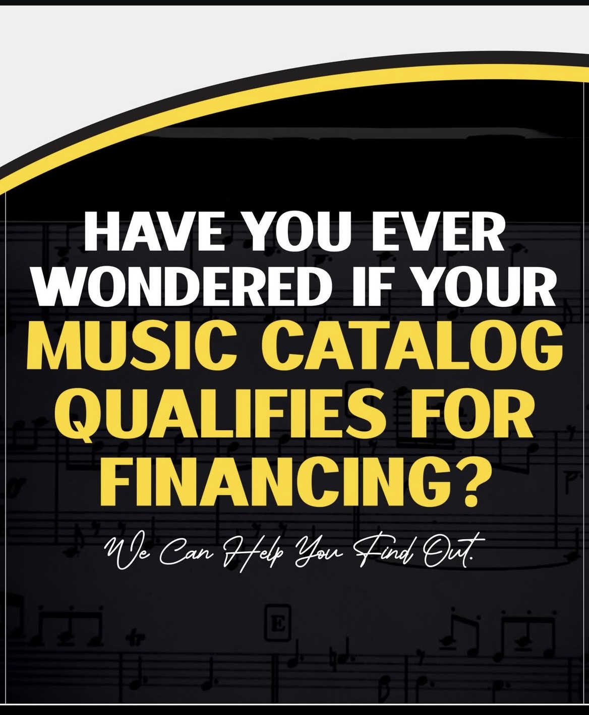 Have you ever wondered if your music catalog qualifies for financing? We can help you find out