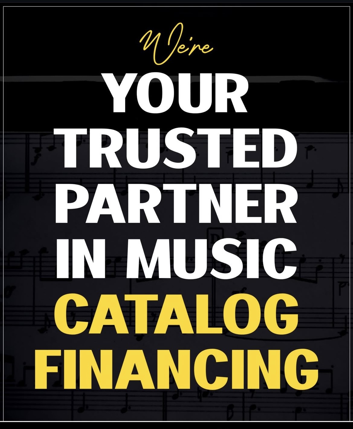 We're your trusted partner in music catalog financing